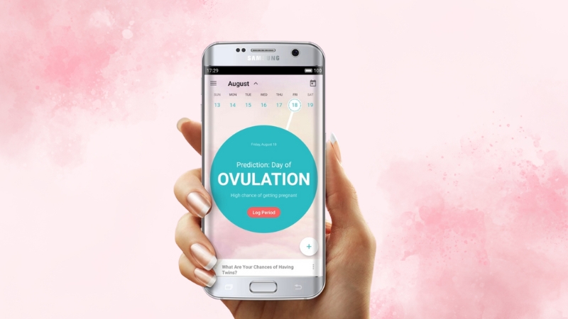 The Image Shows a Smartphone Displaying an Ovulation Prediction Feature from One of The Top Women’s Health Apps in 2024